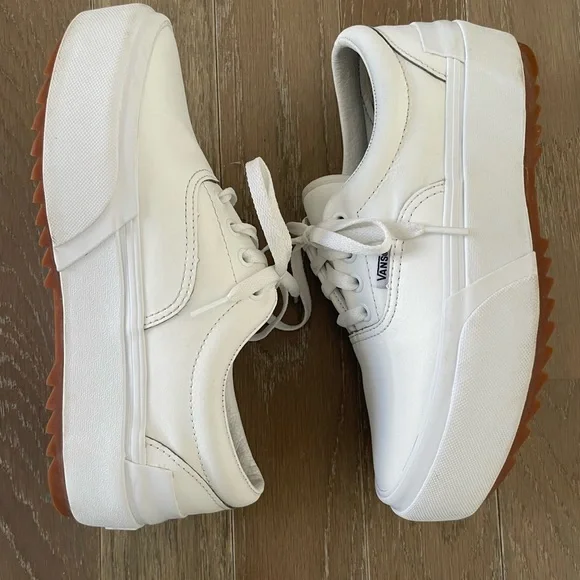 Vans Era Stacked Platform Sneakers in Pure White Women’s Size 7 - Picture 2 of 5